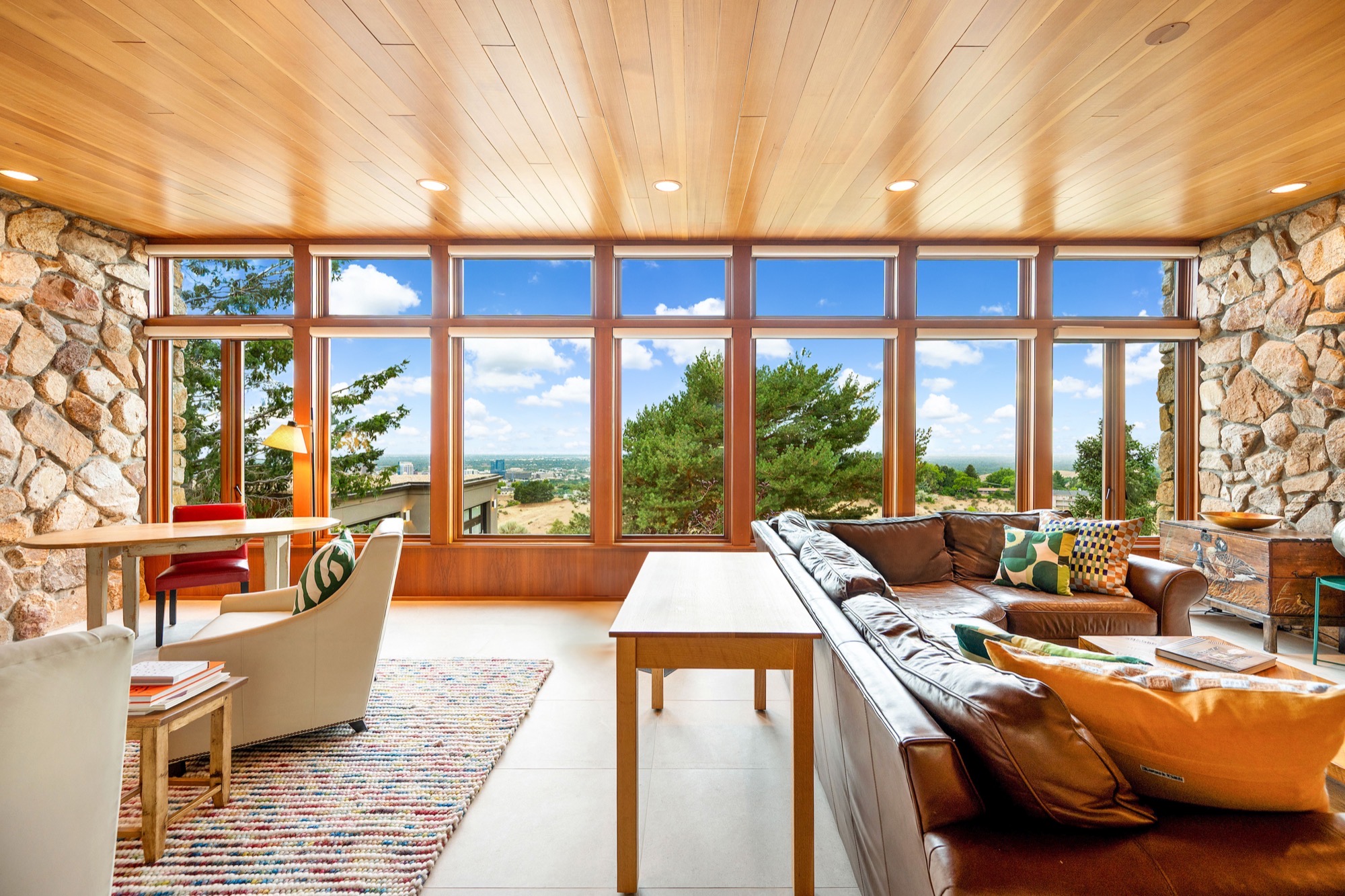 Living space with mid-century character and abundant natural light